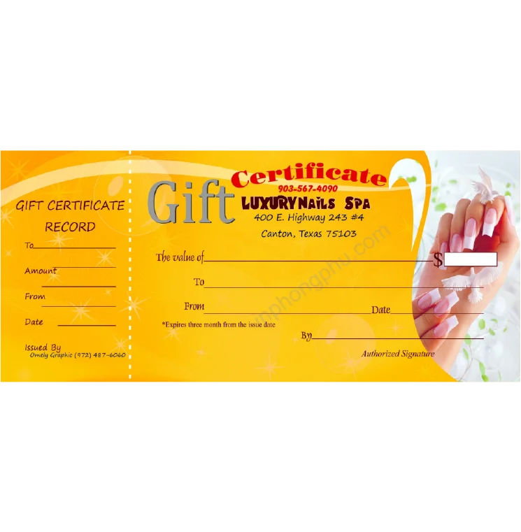 IN NHANH PHIẾU QUÀ TẶNG - GIRF VOUCHERS