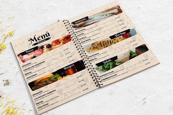 Tìm hiểu In menu đóng cuốn và lưu ý khi đặt in menu