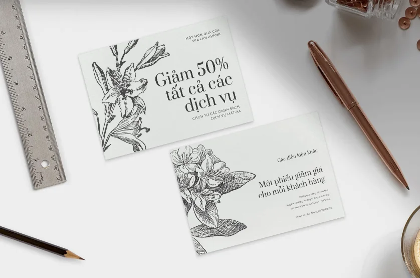 IN PHIẾU QUÀ TẶNG VOUCHER - PHIẾU RÚT THĂM