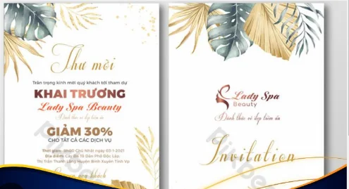 In Nhanh Vé Mời Khai Trương Spa – Chìa Khóa Để Tạo Ấn Tượng Với Khách Hàng