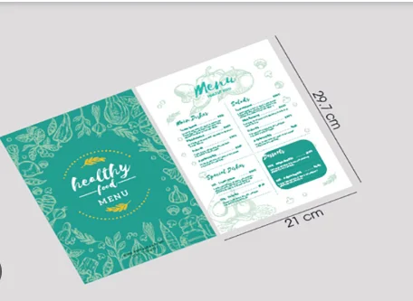 In Nhanh Menu Ngang Kích Thước A4 – Giải Pháp Quảng Bá Thương Hiệu Hiệu Quả
