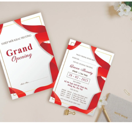 In Nhanh Thiệp Mời Khai Trương: Giải Pháp Tạo Ấn Tượng Đầu Tiên