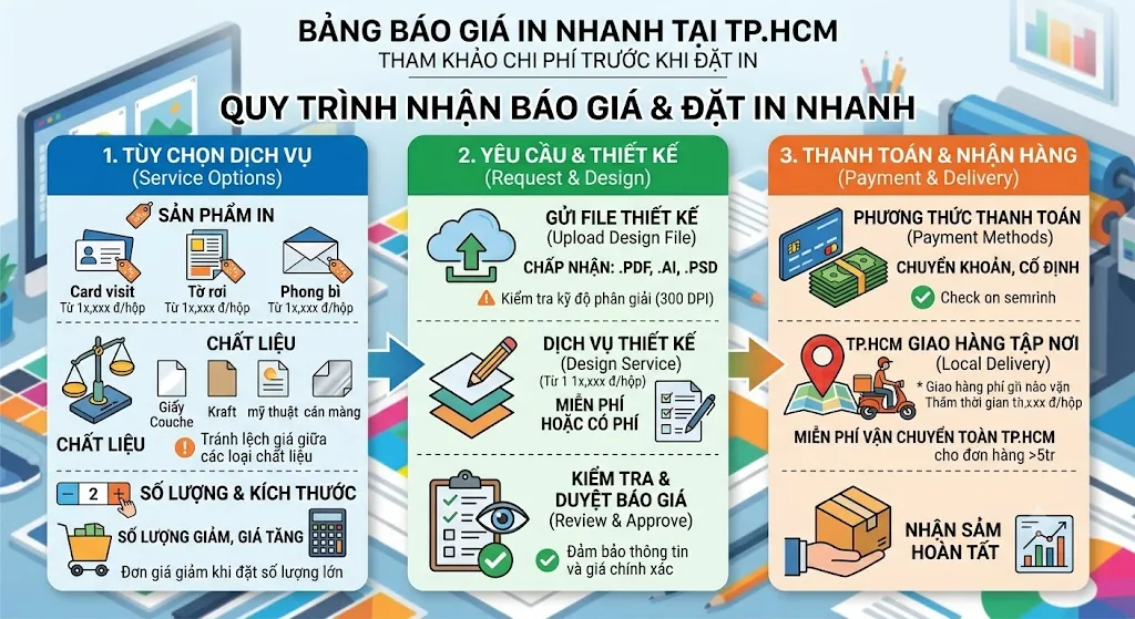 Bảng Báo Giá In Nhanh TP.HCM – Nhận Báo Giá Trong 5 Phút