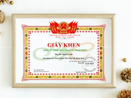 In Giấy Khen, Bằng Khen – In Dữ Liệu Tên Hàng Loạt