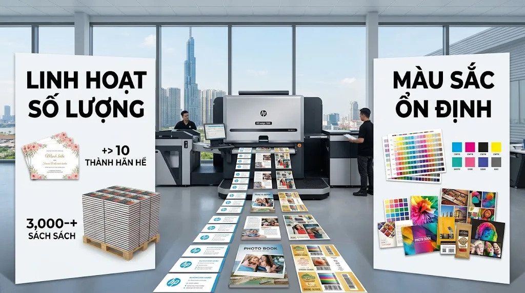 In Kỹ Thuật Số HP Indigo TP.HCM – Số Lượng Ít, Màu Sắc Ổn Định