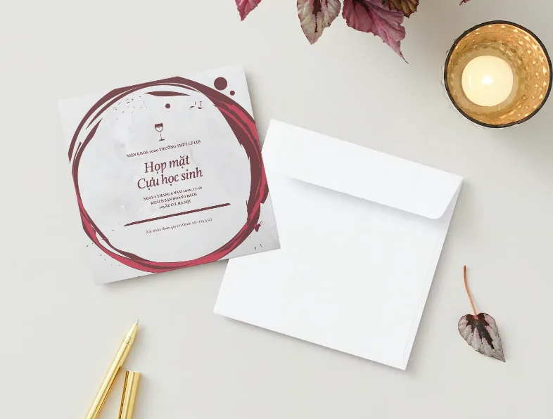 In thiệp mời, thư mời: Chọn giấy, kích thước và gia công